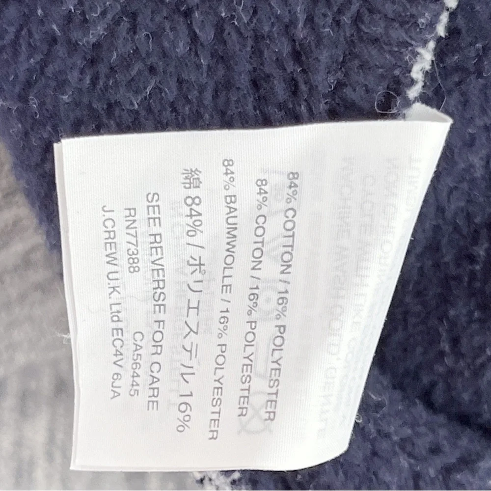 J.Crew Fleece-Lined Crewneck Sweatshirt in Heather Grey‎ Marble, Size XS